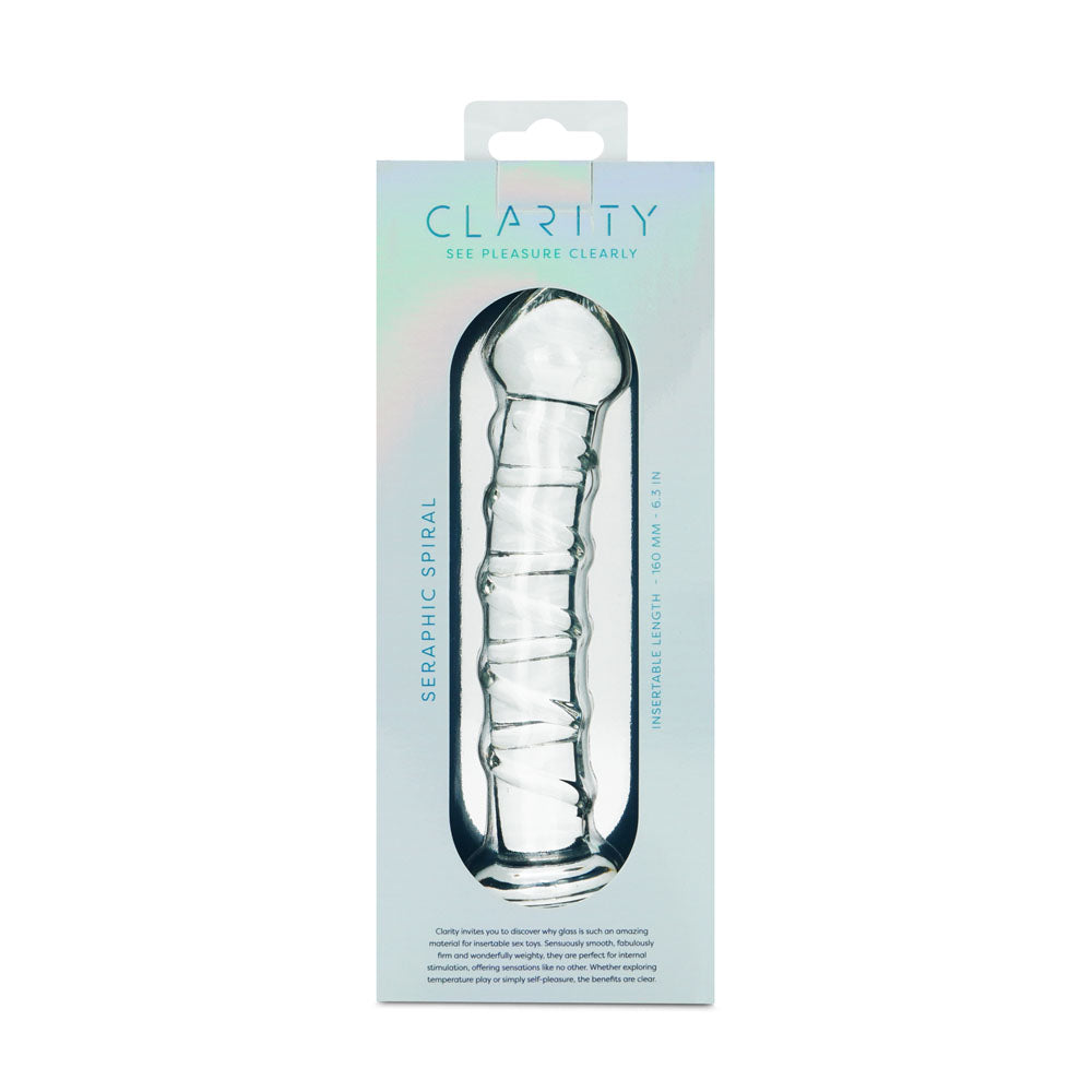 CreativeC | Clarity - Seraphic Spiral - Clear 16cm Glass Dildo