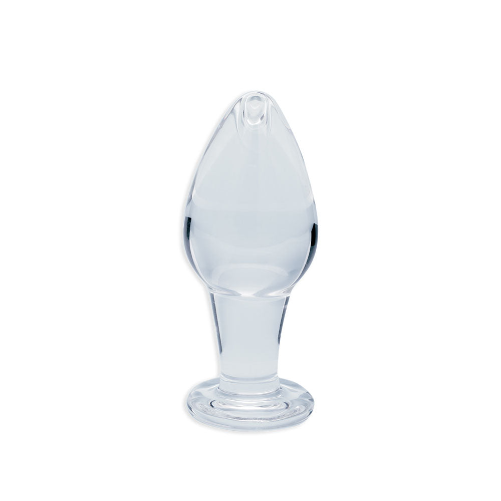 CreativeC | Clarity - Utopian Bud - Clear 8.9cm Glass Butt Plug