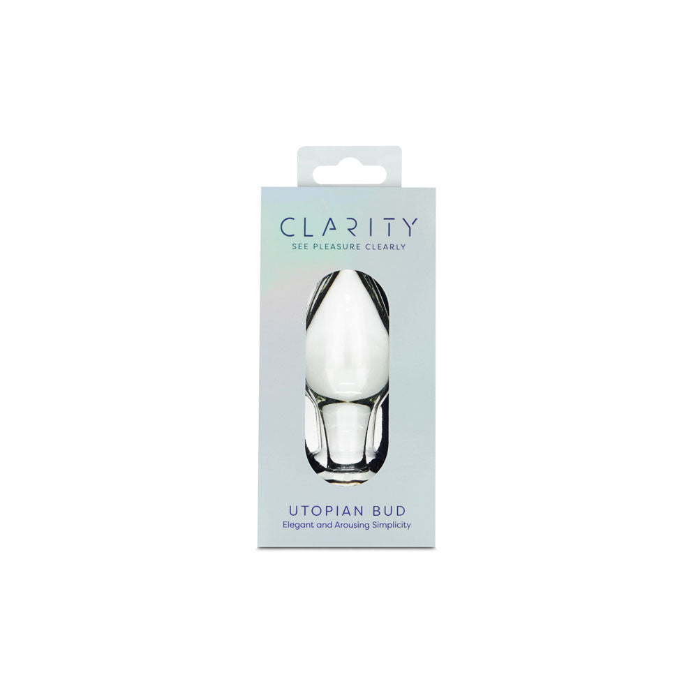 CreativeC | Clarity - Utopian Bud - Clear 8.9cm Glass Butt Plug