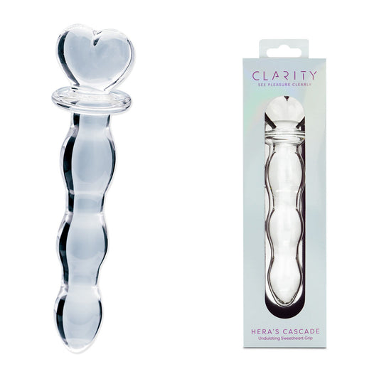 CreativeC | Clarity - Hera's Cascade - Clear 15cm Glass Dildo