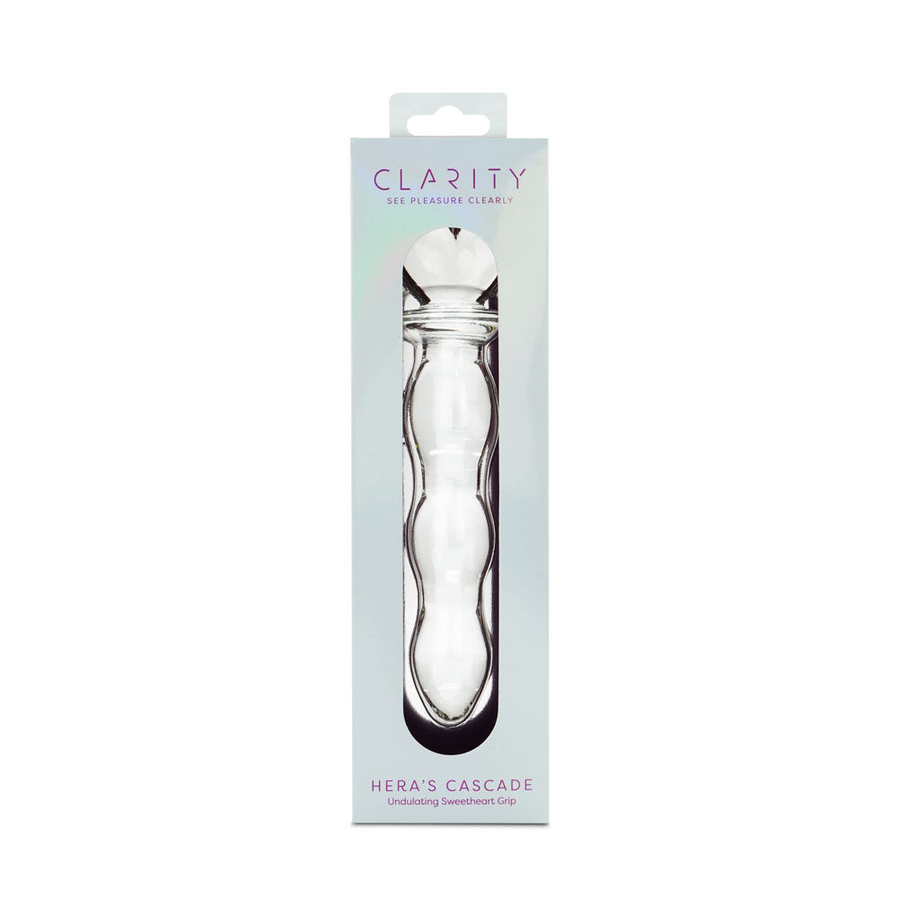 CreativeC | Clarity - Hera's Cascade - Clear 15cm Glass Dildo