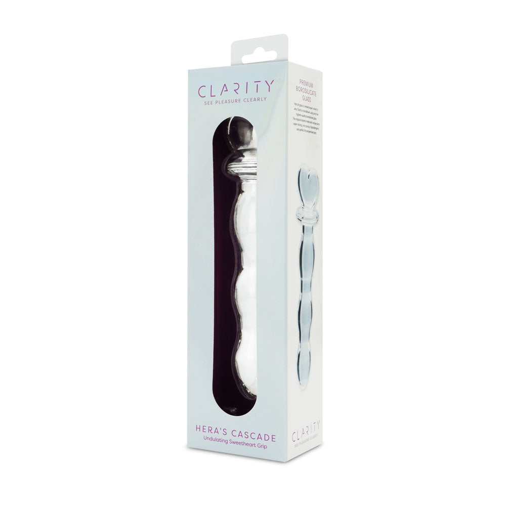 CreativeC | Clarity - Hera's Cascade - Clear 15cm Glass Dildo