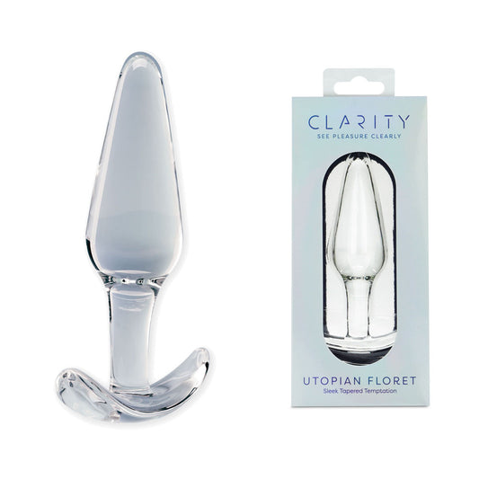 CreativeC | Clarity - Utopian Floret - Clear 11cm Glass Butt Plug