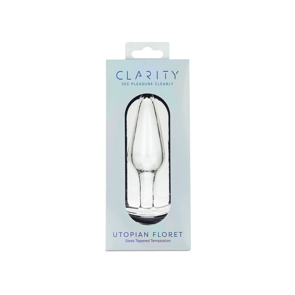 CreativeC | Clarity - Utopian Floret - Clear 11cm Glass Butt Plug