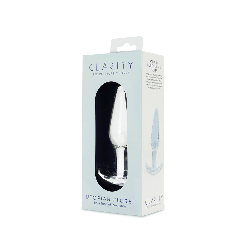 CreativeC | Clarity - Utopian Floret - Clear 11cm Glass Butt Plug