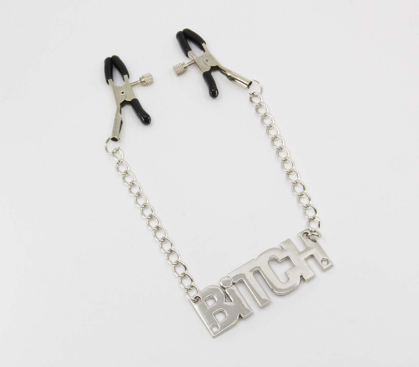 Love In Leather 'Bitch' Nipple Clamps