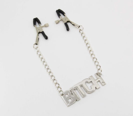 Love In Leather 'Bitch' Nipple Clamps