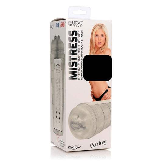 Curve Toys | Mistress Courtney - Diamond Deluxe Clear Mouth Stroker Masturbator