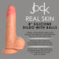 Curve Toys | Jock 8" Real Skin Realistic Skin Silicone Dildo w/ Balls