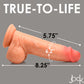 Curve Toys | Jock 8" Real Skin Realistic Skin Silicone Dildo w/ Balls