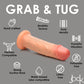 Curve Toys | Jock 8" Real Skin 10X Vibrating Realistic Skin Silicone Dildo