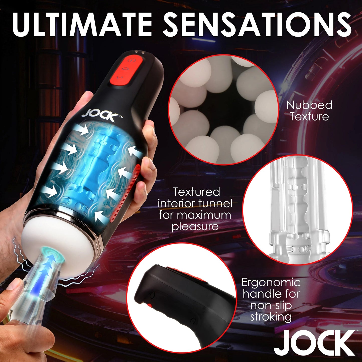 Curve Toys | JOCK 15X Sucking & Vibrating Masturbator