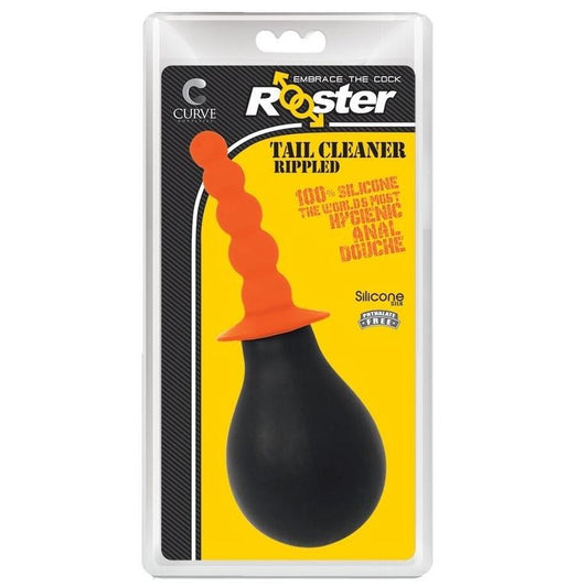 Curve Toys | Rooster Tail Cleaner Rippled Anal Douche - Orange