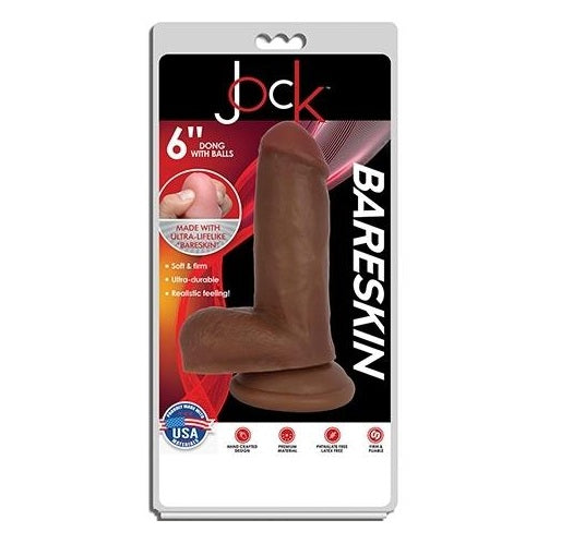 Curve Toys | Jock 6" Bareskin Dong With Balls Latte