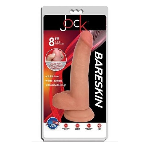Curve Toys | Jock 8" Bareskin Dong With Balls Vanilla
