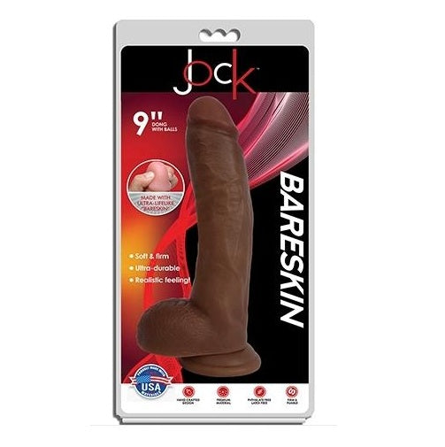 Curve Toys | Jock 9" Bareskin Dong With Balls Latte