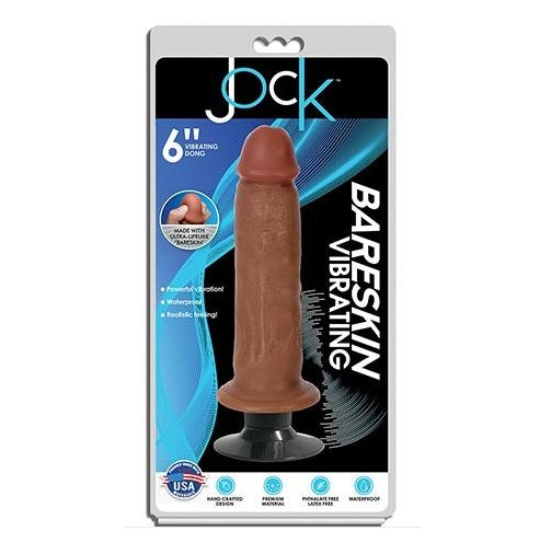 Curve Toys | Jock 6" Bareskin Vibrating Dong No Balls Latte