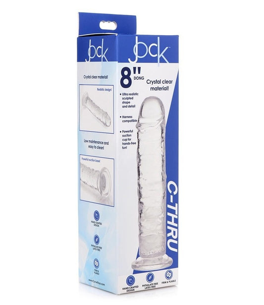 Curve Toys | Jock C-Thru 8" Clear Dong
