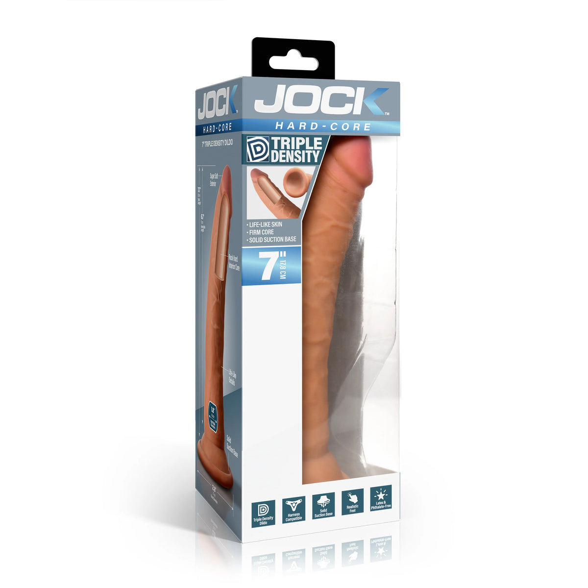 Curve Toys | JOCK Hard-Core 7" Triple Density Dildo - Medium