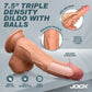 Curve Toys | JOCK Hard-Core 7.5" Triple Density Dildo With Balls - Medium
