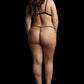 LINGERIE LE DESIR Magic Lace Velvet Lingerie Set Black Plus Size