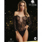 LINGERIE LE DESIR Wonder Rhinestone Bodysuit Black One Size