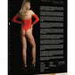 LINGERIE LE DESIR Wonder Rhinestone Bodysuit Red One Size