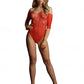LINGERIE LE DESIR Presents Rhinestone Off Shldr Body Red One Size