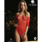 LINGERIE LE DESIR Presents Rhinestone Off Shldr Body Red One Size