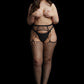 LINGERIE LE DESIR Celebrate Suspender Pantyhose Black Plus Size