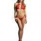 LINGERIE LE DESIR Snow Angel Lace Lingerie Set Red One Size