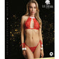 LINGERIE LE DESIR Snow Angel Lace Lingerie Set Red One Size