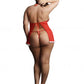 LINGERIE LE DESIR Merry Babydoll Red Plus Size