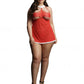 LINGERIE LE DESIR Merry Babydoll Red Plus Size