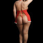 LINGERIE LE DESIR Merry Babydoll Red Plus Size