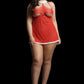 LINGERIE LE DESIR Merry Babydoll Red Plus Size