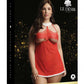LINGERIE LE DESIR Merry Babydoll Red Plus Size