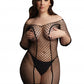 Le Desir Lingerie Duo Net Sleeved Mini Dress Black Size OSX