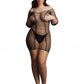 Le Desir Lingerie Duo Net Sleeved Mini Dress Black Size OSX
