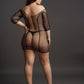 Le Desir Lingerie Duo Net Sleeved Mini Dress Black Size OSX