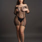 Le Desir Lingerie Duo Net Sleeved Mini Dress Black Size OSX