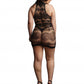 Le Desir Collection Criss Cross Neck Mini Dress Black Size OSX