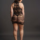 Le Desir Collection Criss Cross Neck Mini Dress Black Size OSX
