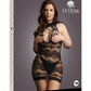 Le Desir Collection Criss Cross Neck Mini Dress Black Size OSX