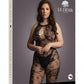 Le Desir Collection Criss Cross Neck Bodystocking Black Size OSX