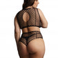 Le Desir Collection Duo Net Key-Hole Bra Set Size OSX
