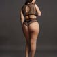 Le Desir Collection Duo Net Key-Hole Bra Set Size OSX