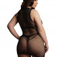 Le Desir Collection Duo Net Open Cup Mini Dress Black Size OSX
