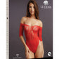 Le Desir Collection Crotchless Rhinestone Teddy Red Size OS