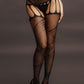 Le Desir Collection Crotchless Cut-Out Pantyhose Black Size OS